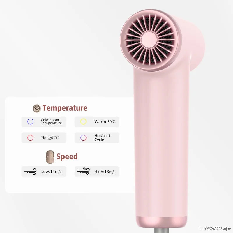 2025 Nuevo mini secador de pelo portátil, secador de pelo de alta velocidad y alta potencia, motor sin escobillas con 110000 rpm para adultos y niños