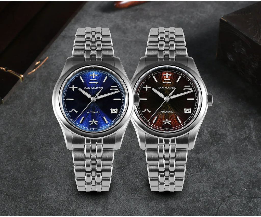 San Martin nuevo reloj Gada de 39mm estilo chino diseño Original Sunburst JianZhan Miyota 90S5 vestido de hombre mecánico automático SN0144