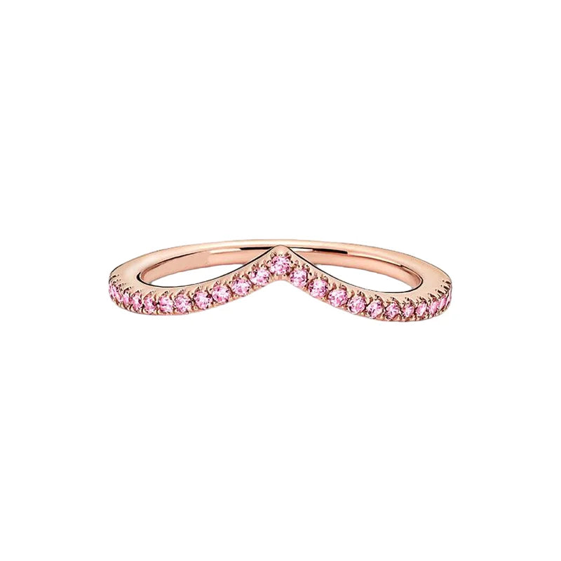 Anillo de Plata 925 con Corona y Corazón de Circonio Dorado para Mujer, Joyería Europea de Moda para Bodas y Fiestas, Regalo DIY
