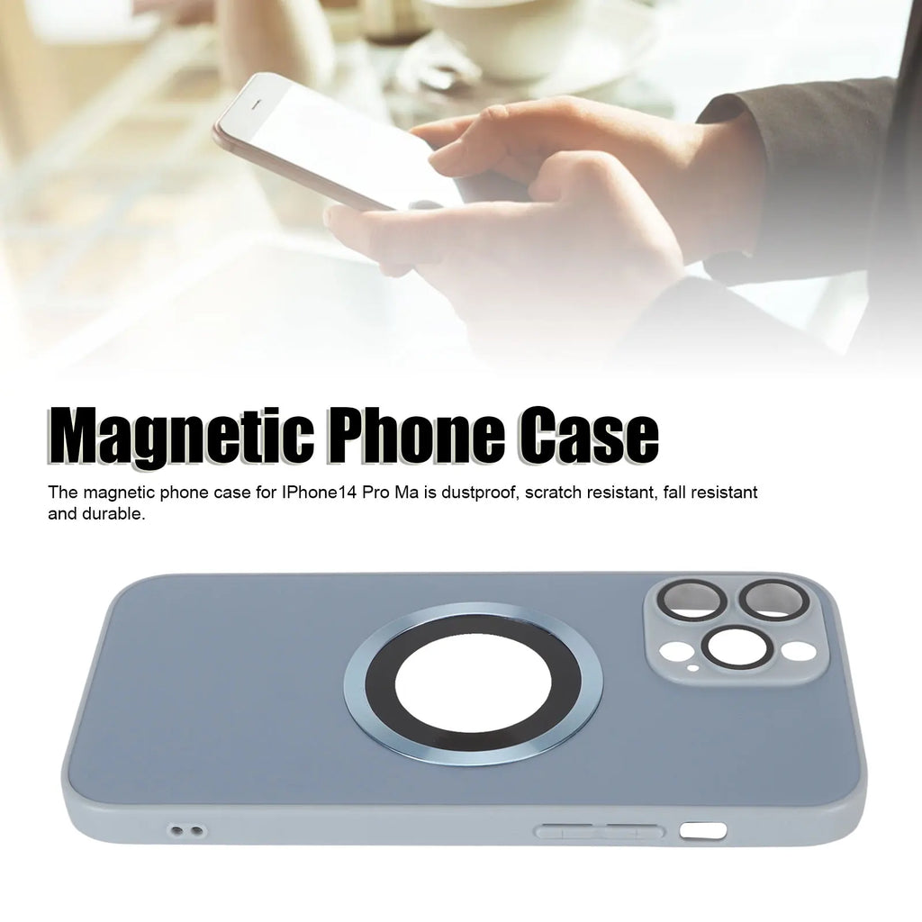 Funda Magnética para Teléfono, a Prueba de Polvo y Arañazos, Funda Magnética para Teléfono con Cristal Esmerilado, Cubierta Protectora para iPhone 14 Pro Max