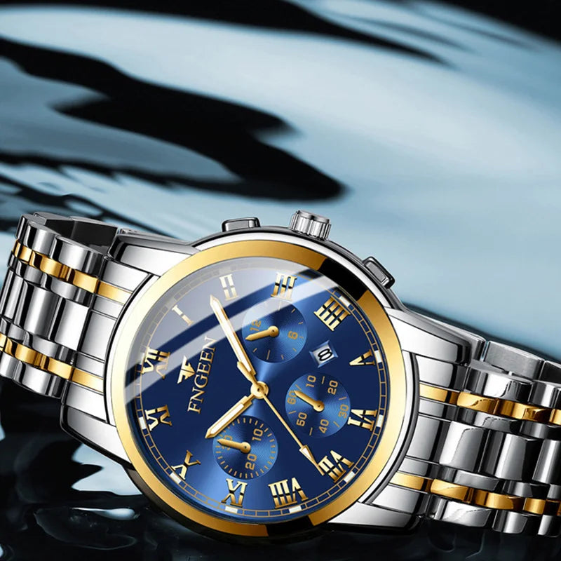 BINBONG, relojes para hombre 2023, marca superior de lujo, reloj con fecha resistente al agua, correa de acero para hombre, reloj de cuarzo informal, reloj de pulsera deportivo para hombre 4006