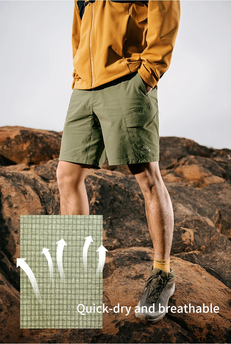 AONIJIE FM5222 pantalones cortos de secado rápido para hombre, verano, correr al aire libre, transpirables, de secado rápido, cinco pantalones, pantalones de entrenamiento físico