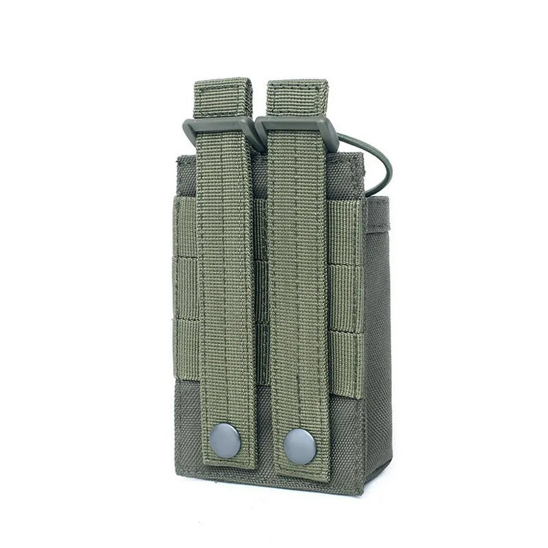 Bolsa para Talkie 1000D para caza al aire libre, bolsa táctica deportiva Molle de nailon para Radio, soporte para Walkie Talkie, bolsillo para revista Mag