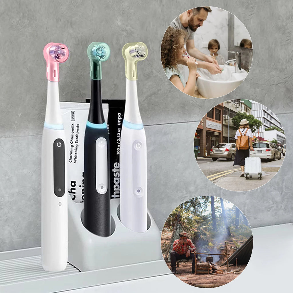 4 Uds. Compatible con cabezales de cepillo de dientes eléctrico Oral B iO, cubiertas a prueba de polvo, tapa protectora para todas las cabezales de cepillo de dientes redondos