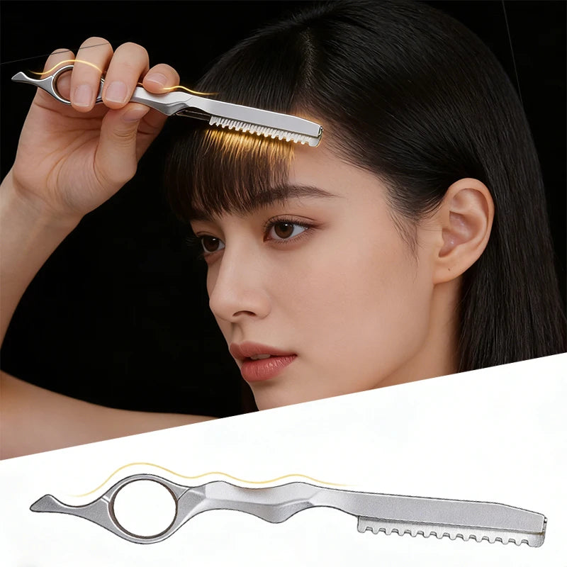 Navaja de Aluminio para Adelgazar el Cabello, Cuchilla de Corte Profesional, Afilada, para Barbería, Herramientas de Salón