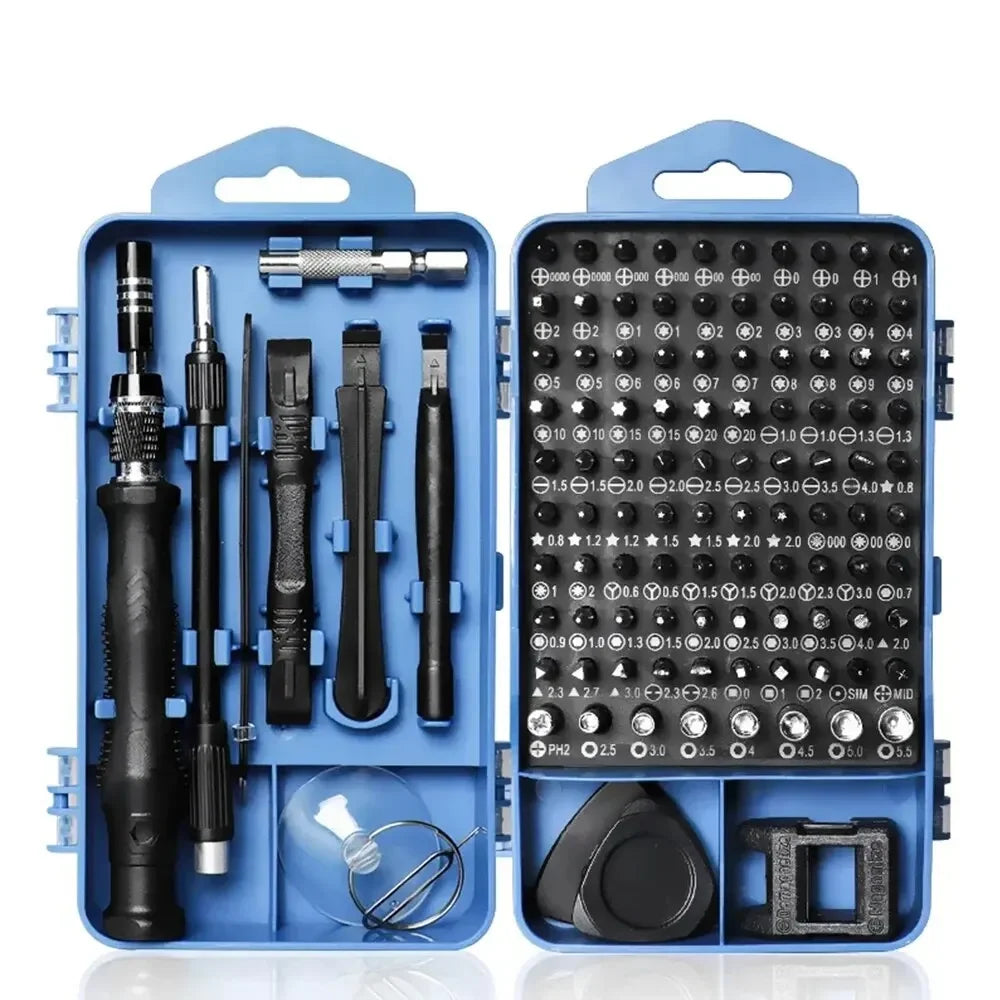 Juego de destornilladores de precisión profesionales 115 en 1, Kit de puntas hexagonales Torx magnéticas, herramienta de reparación electrónica para Xiaomi, Mac, PC y iPhone