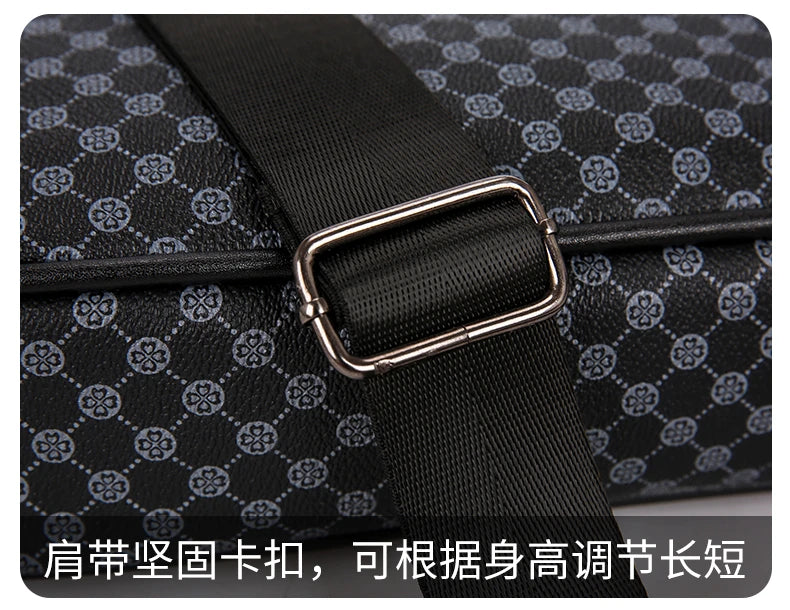Bolso de hombro con estampado de moda para hombre, bandolera de mensajero de piel sintética, bolso de estilo Vintage para hombre, bolso de hombro, regalo para hombre