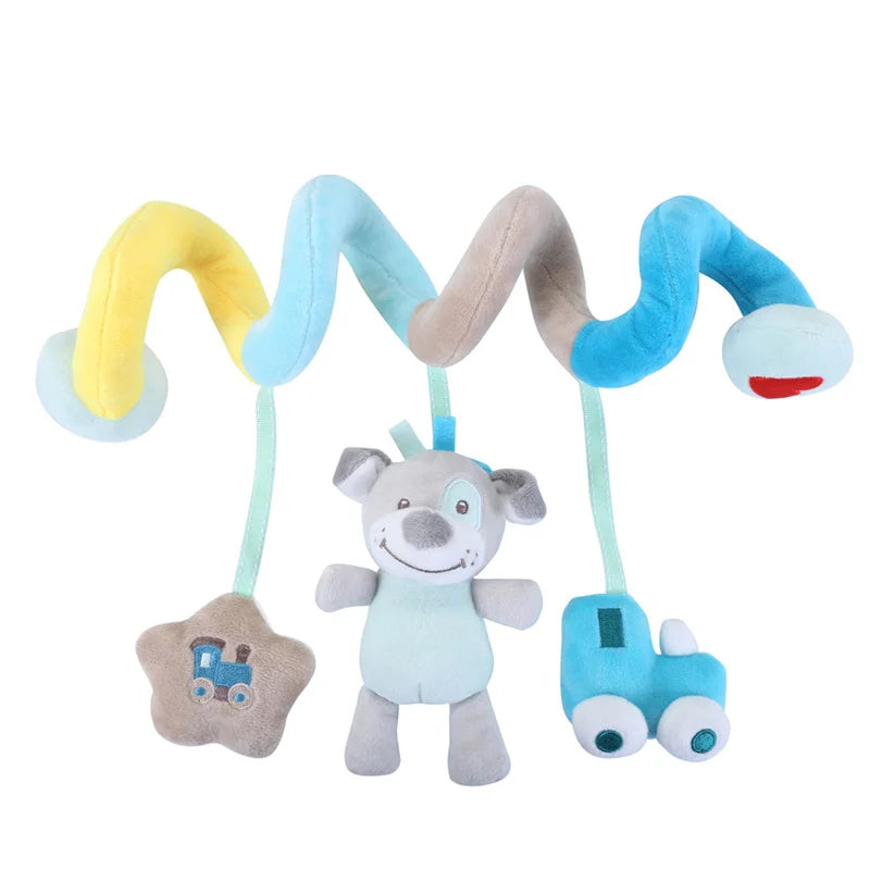 Sonajero de peluche sensorial para bebé, cochecito de juguete, juguetes colgantes móviles musicales, sonajeros móviles para bebés, juegos para recién nacidos de 0 a 6 y 12 meses