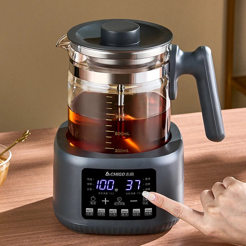 Hervidor de Agua Eléctrico Multifuncional de 1300 ml con Vaporizador, Regulador de Temperatura Constante para Leche de Bebé, Hervidor Termostático de 72 h
