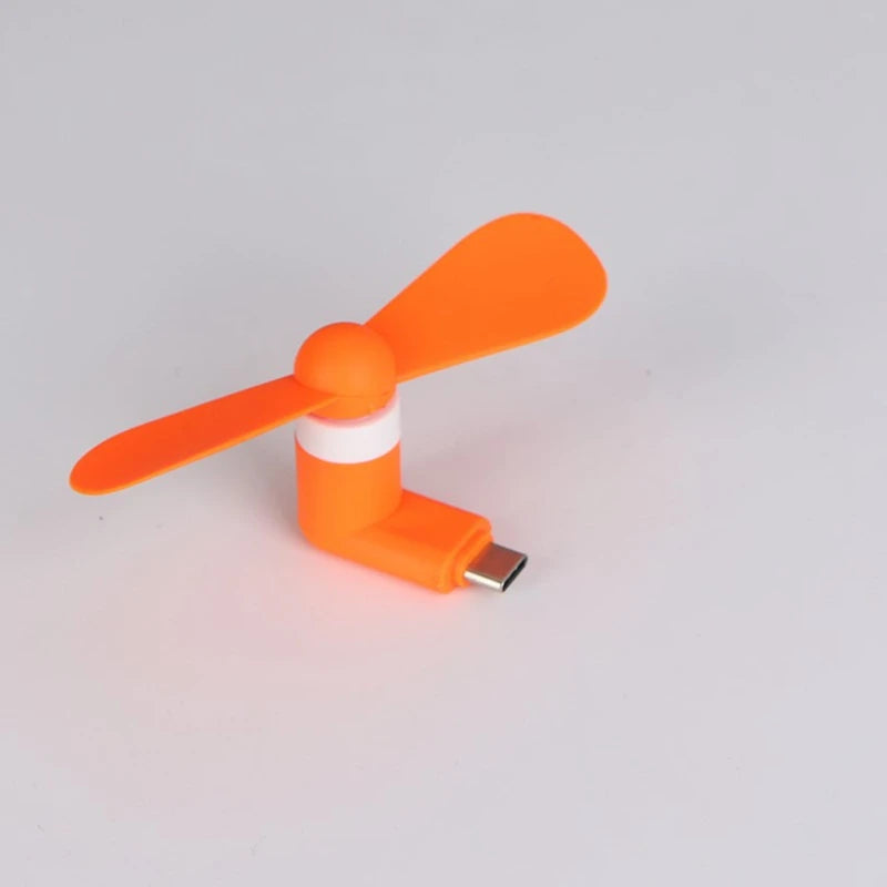 Mini ventilador portátil creativo para teléfono móvil, miniventilador de carga, ventilador de refrigeración del Tesoro, dispositivo USB, probador de ventiladores para tipo C