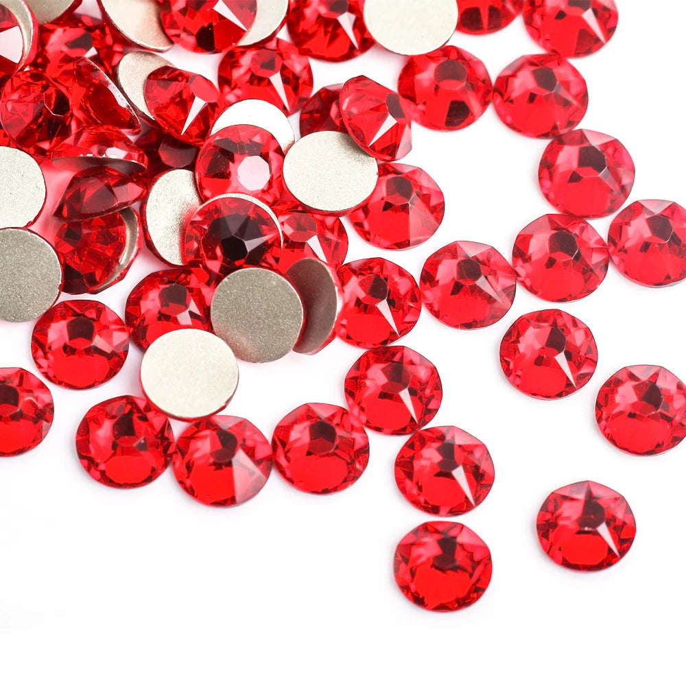 VC 2088-diamantes de imitación para decoración de uñas, 16 caras de corte, cristales brillantes, ss10-30 Strass 8Big + 8Small, sin fijación térmica