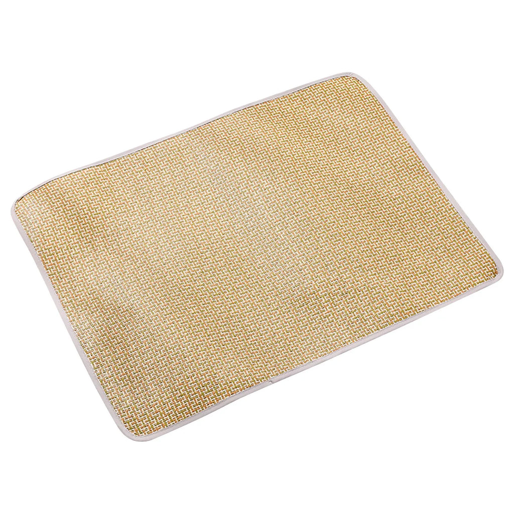 Almohadilla de Gel refrescante de verano para perros y gatos, estera antideslizante para mascotas, ropa de cama de bambú lavable con alivio del calor, uso interior y exterior