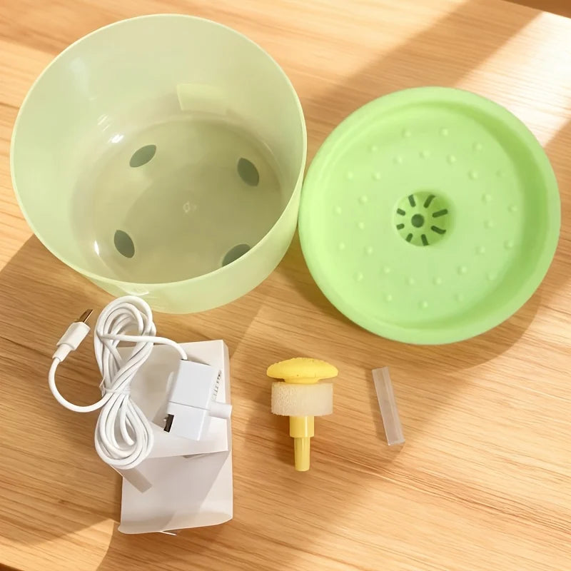 Bebedero Automático para Gatos y Perros de 1.8L/60.87oz, Dispensador de Agua Silencioso con Filtro para Mascotas Pequeñas, Tazón de Agua Interior Antideslizante