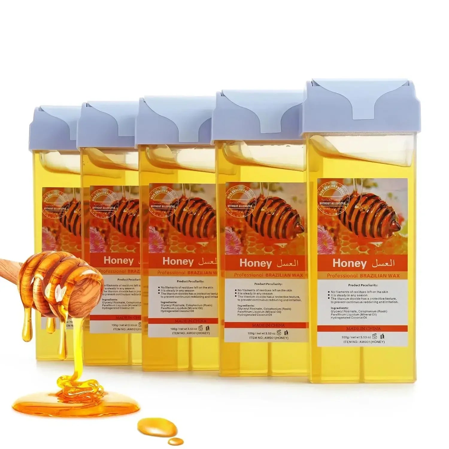Cera depilatoria en roll-on 2026 con rosa y aloe, cartucho de cera indolora para depilación, calentador de cera para depilación de bikini y cuerpo