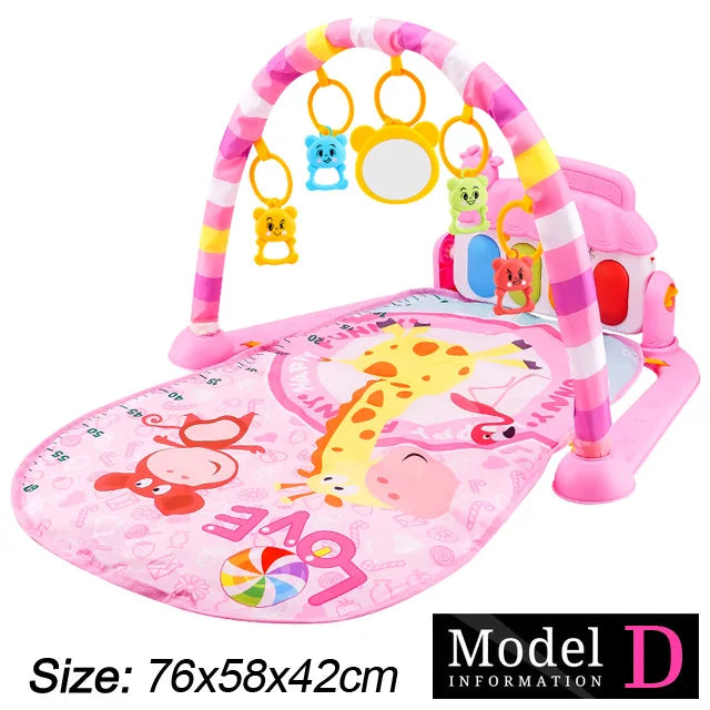 Soporte de Fitness para bebé, juego de música, juguetes de actividades de gimnasio, manta para gatear de Piano para recién nacido, almohadilla de juego de Pedal, regalos de educación temprana de 0 a 36 meses