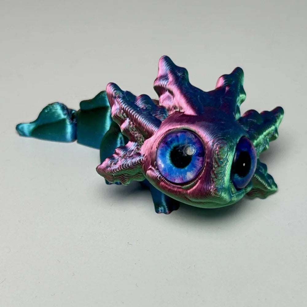 Diseño multiarticulado Impresión 3D Figuras Newt Piezas móviles Figuras de ojos de simulación impresas en 3D Dibujos animados realistas