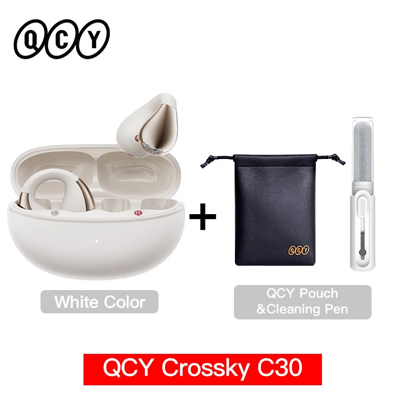 QCY Crossky C30 auriculares con Clip para la oreja Bluetooth 5,4 inalámbricos de oído abierto deportes TWS auriculares de doble conexión