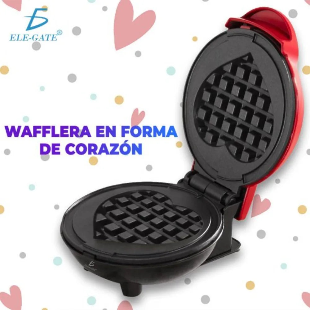 Waflera Eléctrica para Waffles en Forma de Corazón