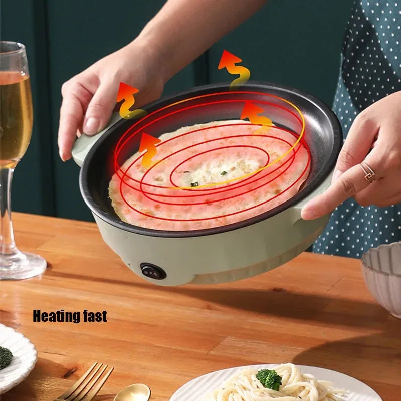 Parrilla eléctrica multifuncional para barbacoa, Mini bandeja cuadrada para hornear eléctrica de 26cm, Wok eléctrico para panqueques y carne, bandeja para freír de cocina