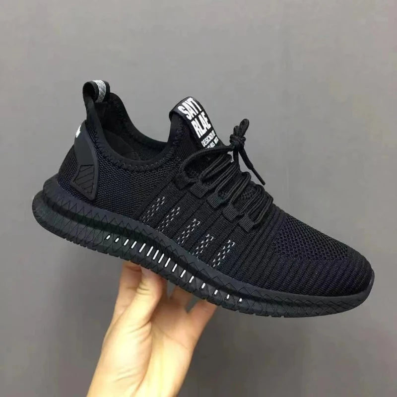 2024 otoño nueva moda zapatos de hombre de malla casual zapatillas antideslizantes moda transpirable calzado masculino al aire libre cómodo zapato ligero