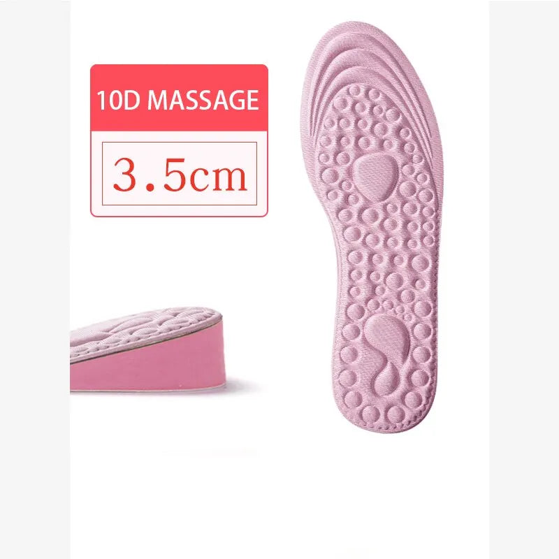 Plantillas de altura aumentada para zapatos de mujer, suela interior, inserto de zapato, elevación del talón, comodidad EVA, plantillas para el cuidado de los pies, 1 par
