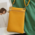 Mini bolso cruzado con patrón de Litchi de PU, carteras informales de Color dulce, bolsa de almacenamiento para teléfono móvil, bolso de hombro de un solo hombro