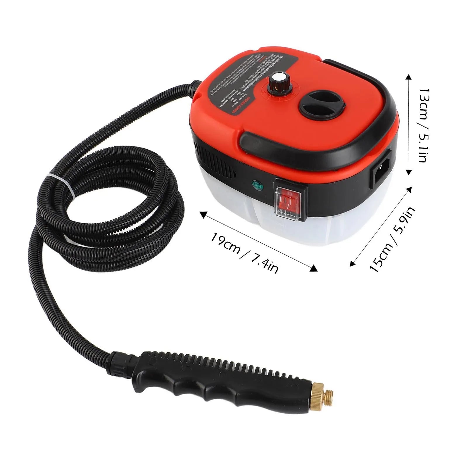 Limpiador a Vapor Portátil de Mano, 1500W, Alta Temperatura, Máquina de Limpieza a Vapor a Presión con Cabezales de Cepillo para Muebles de Cocina