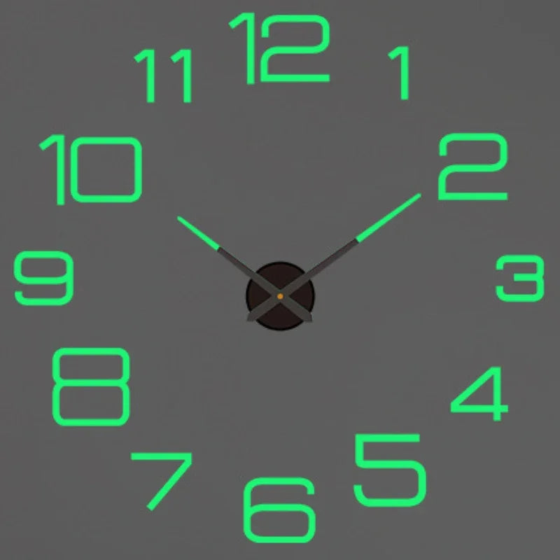 Reloj de pared con espejo acrílico de Número Romano grande 2D/3D, pegatina de moda DIY, relojes de cuarzo, reloj, decoración del hogar, pegatinas para el salón