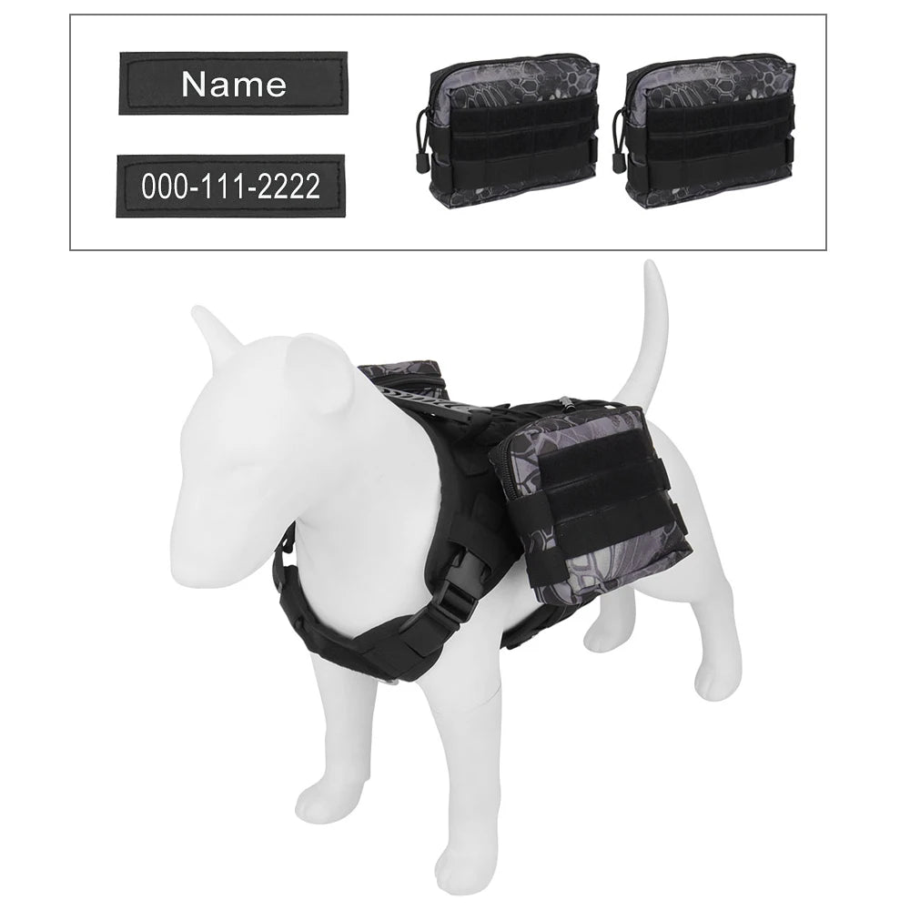 Arnés para perro con nombre personalizado, teléfono personalizado, arnés ajustable transpirable para mascotas, chaleco con correa para el pecho para perros medianos y grandes
