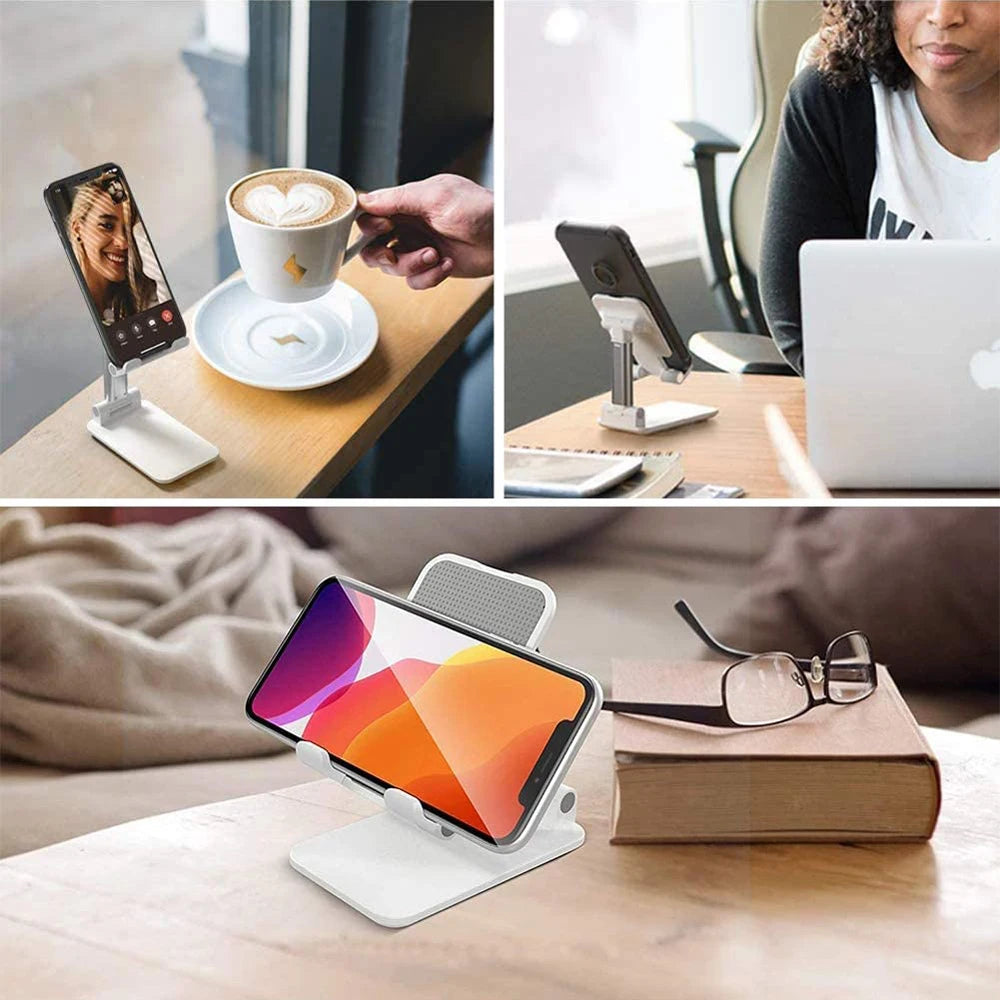 Soporte de escritorio para teléfono inteligente, soporte plegable para tableta, iPhone, iPad, Samsung, Huawei y Xiaomi