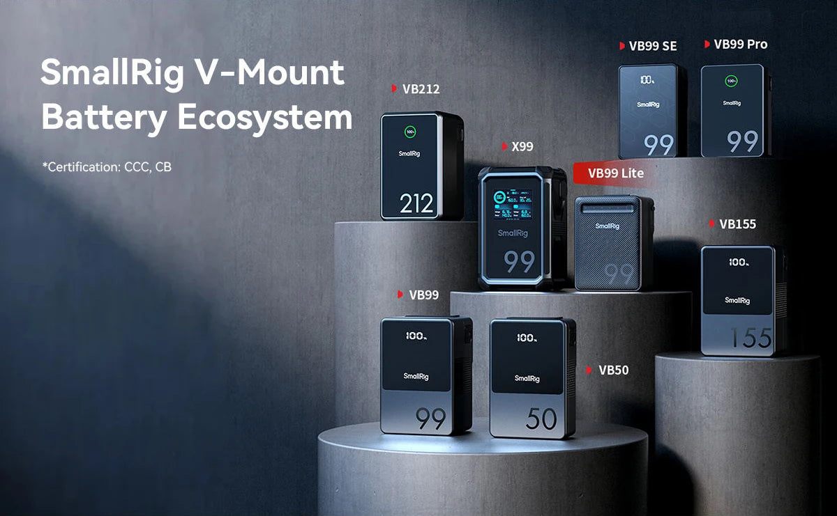 SmallRig VB99 Lite Mini V Mount batería 14,54 V 6800mAh 99Wh banco de energía con carga rápida de 65W para cámara de teléfono con luz COB