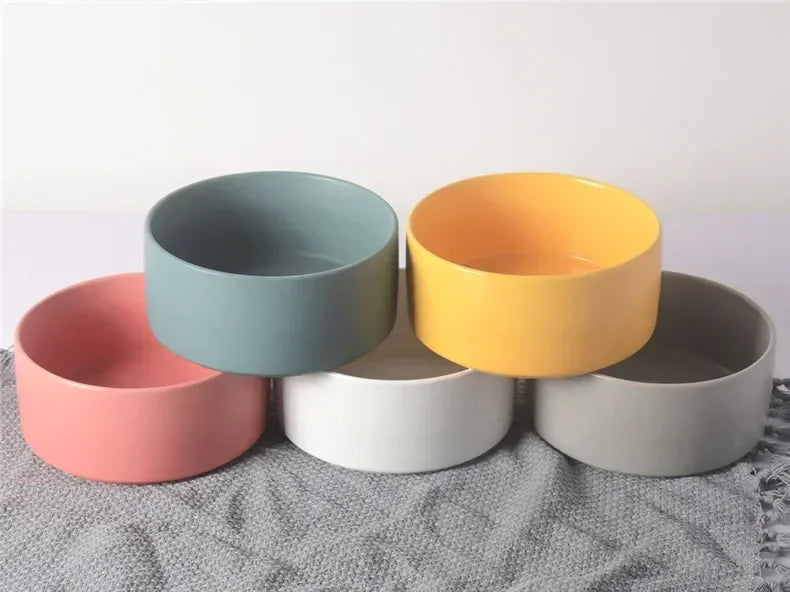 Cuenco doble de cerámica para gatos, cuenco para perros de 400ML, cuenco de agua para alimentación de mascotas, alimentador para cachorros y gatos, suministros de productos, cuencos de agua para alimentos