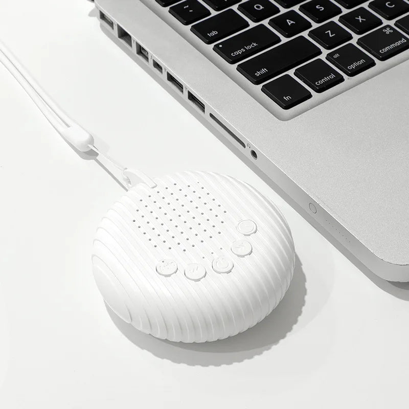 Máquina de Ruido Blanco para Bebés con 10 Sonidos Relajantes, Volumen Ajustable, Portátil, Batería Recargable Integrada
