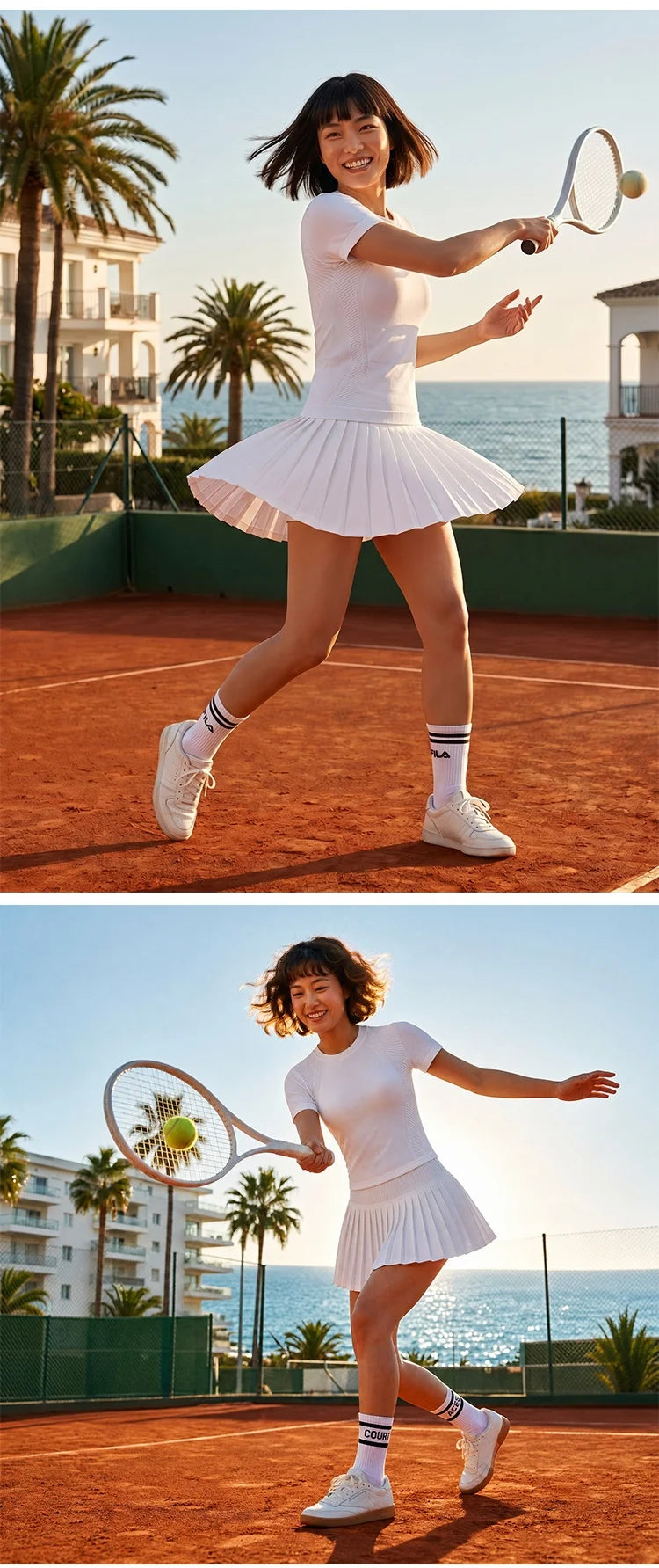Conjunto de Falda de Tenis y Golf de Malla Transpirable sin Costuras, Ropa Deportiva de Secado Rápido para Exteriores, Primav...