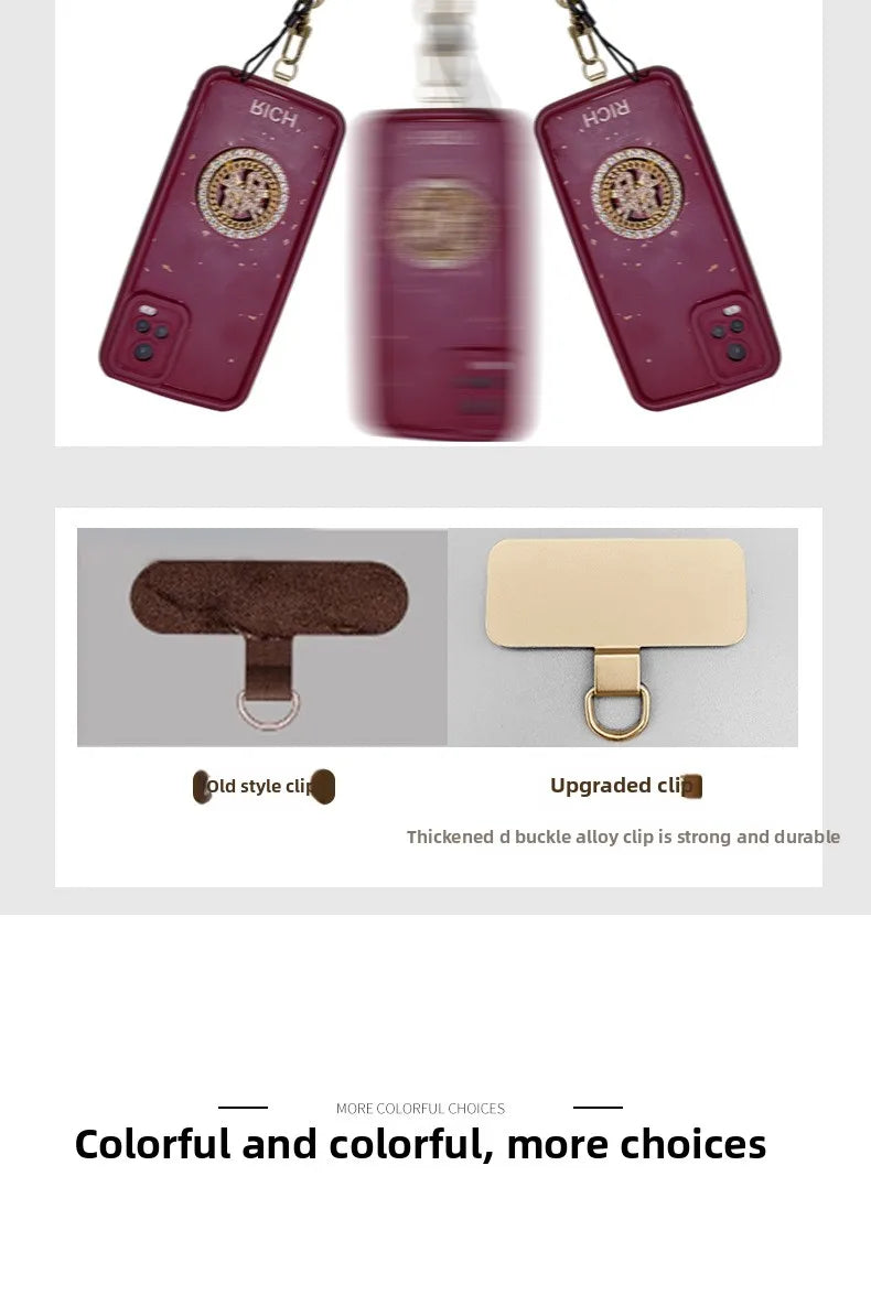Cordón para teléfono móvil, cadena de teléfono sensorial de alto nivel, cordón para teléfono móvil para mujer, correas antivibración para iPhone