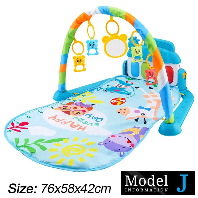 Soporte de Fitness para bebé, juego de música, juguetes de actividades de gimnasio, manta para gatear de Piano para recién nacido, almohadilla de juego de Pedal, regalos de educación temprana de 0 a 36 meses