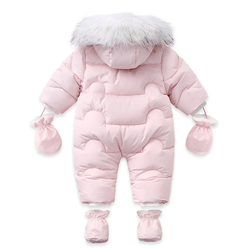 Ircomll, ropa de bebé de alta calidad, monos para niños, invierno con capucha y piel, pelele cálido para niños, mono, ropa para niños pequeños