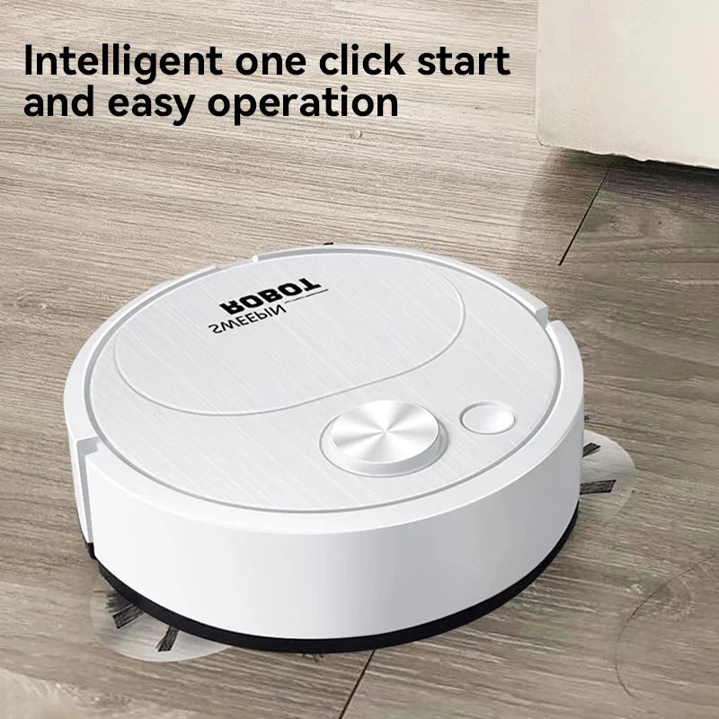 Aspiradora eléctrica automática para suelos 3 en 1, 1500Pa, fregona, recargable por USB, inalámbrica, para uso doméstico y de oficina