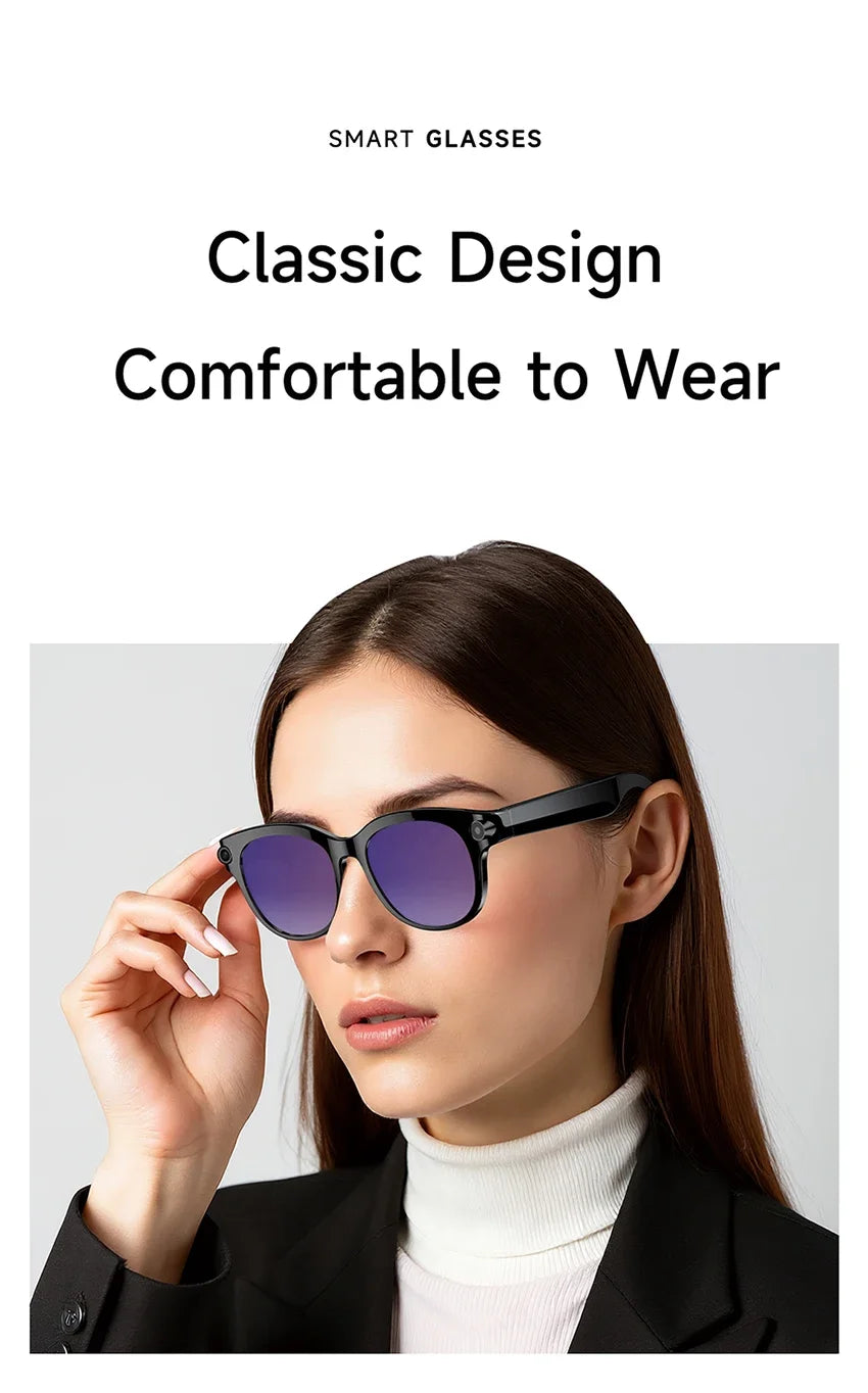 Gafas Inteligentes Xiaomi con IA, Cámara de Video de 800W, Traducción Multifuncional por IA, Minutas de Reuniones, Control de Música, Transmisión Wifi