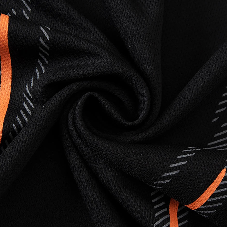Conjunto de manga corta para hombre de las cuatro estaciones, camiseta estampada de secado rápido para deportes juveniles, Fitness, correr, cómodo e informal, 2 piezas