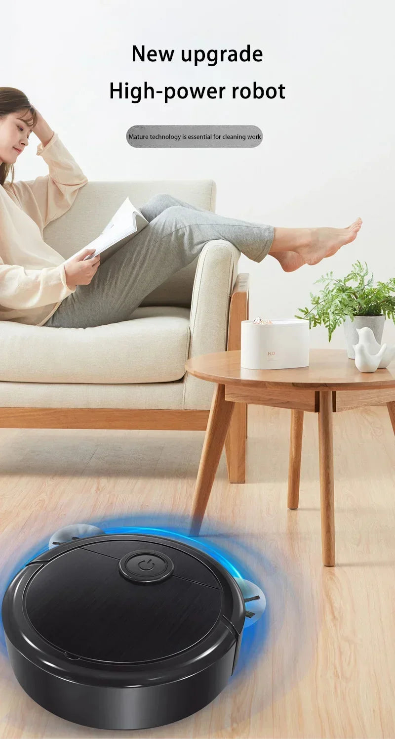 Robot Aspirador Inteligente 3 en 1, 6000Pa de Succión Potente, Función de Barrido y Fregado, Carga USB, Navegación Láser, para Pelo de Mascotas y Pisos Duros, Novedad 2026
