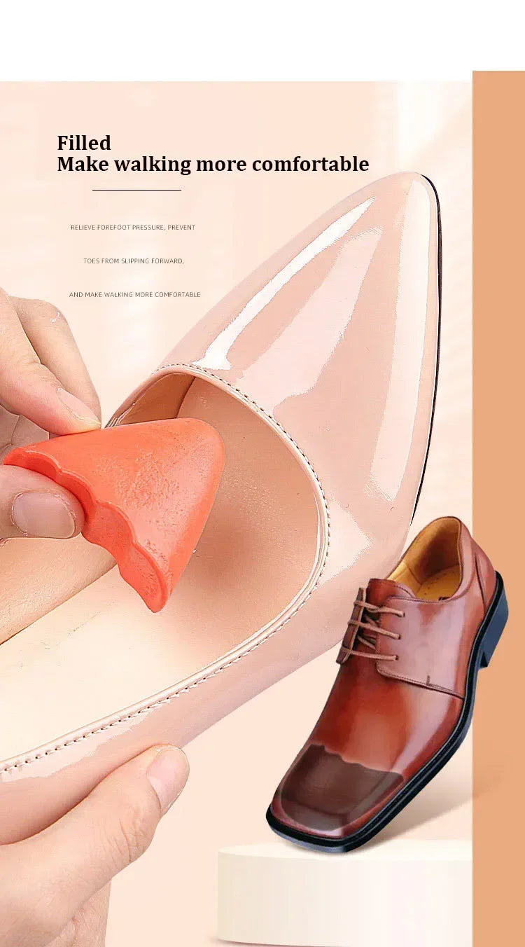 1 Par de Protectores de Puntera de PU Ajustables para Hombres y Mujeres, Plantillas Gruesas y Suaves para Alivio del Dolor, Protectores de Puntera para Zapatos