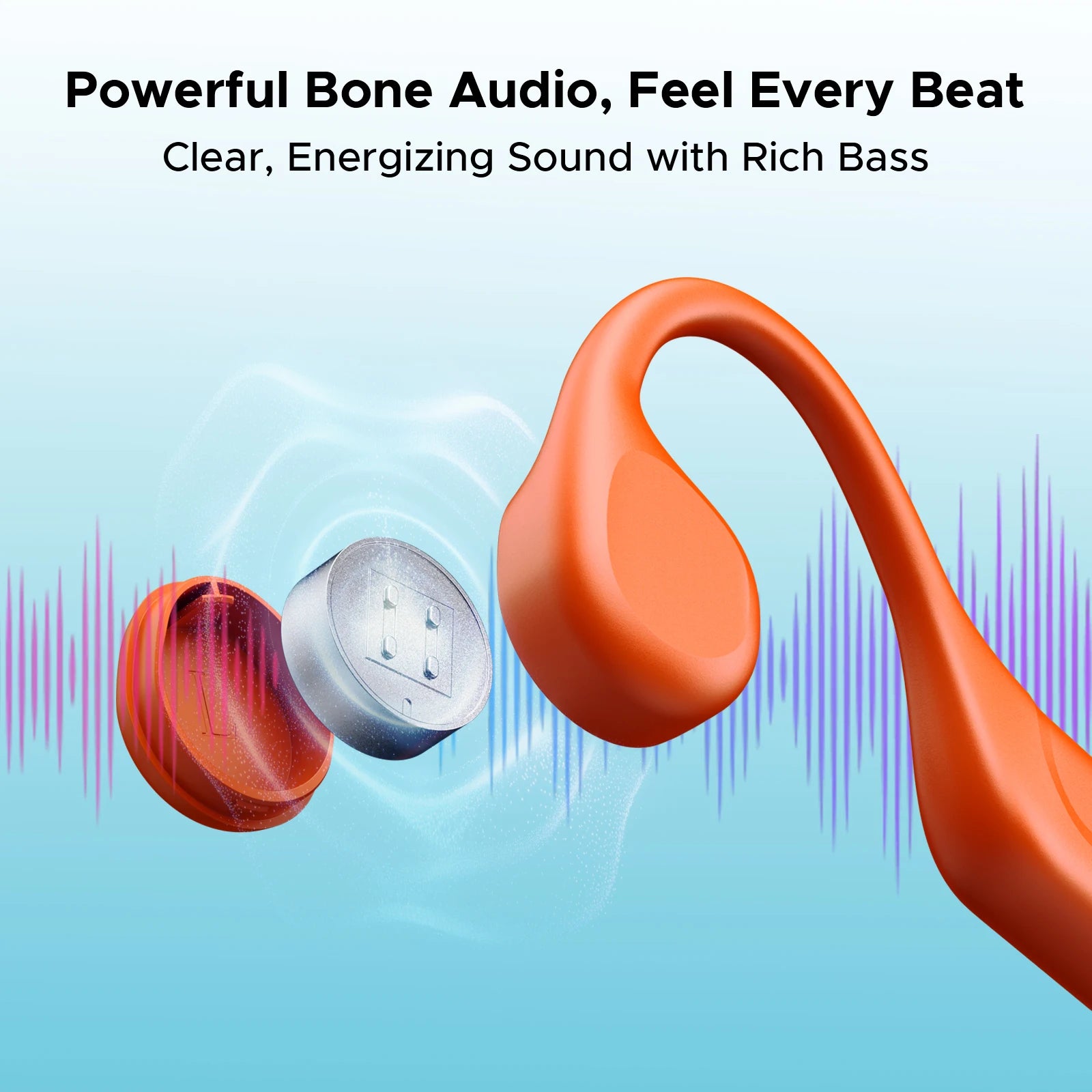 Audífonos DOOGEE BoneBeat Run Ray con Conducción Ósea, 10 Horas de Duración, Bluetooth 6.0, Dinámicos, Deportivos, Ligeros, Inalámbricos, de Diseño Abierto