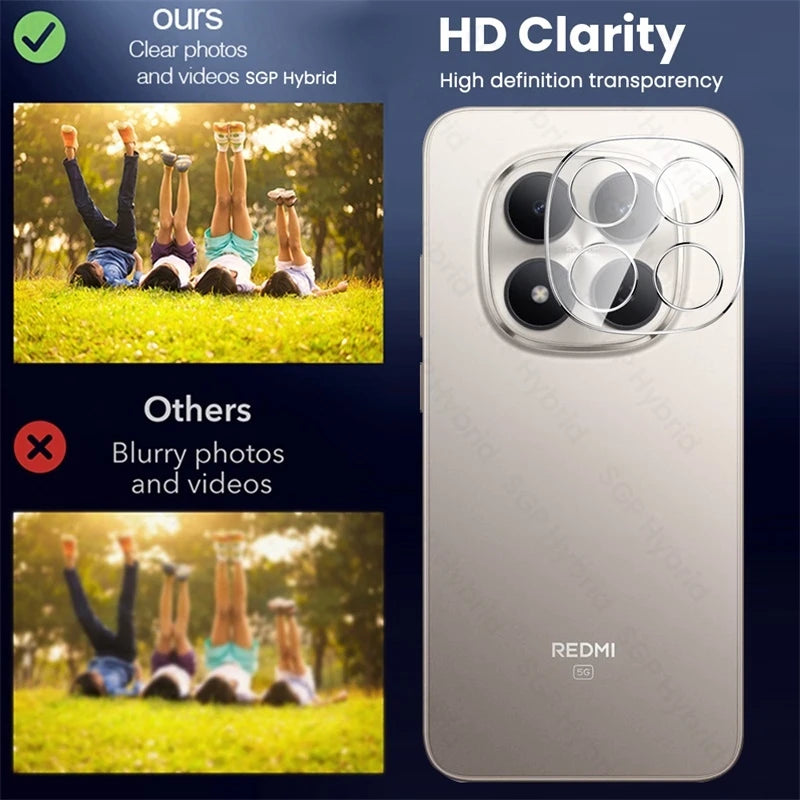 Funda protectora de cámara curvada de vidrio templado transparente 3D de 3 uds para Redmi Note 15 Pro 5G cubierta de lente en Redmy Note15 Pro + Pro Plus 5G