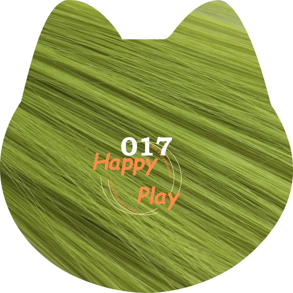 Peluca sintética de Cosplay de Anime de 400g + 60cm con flequillo para mujer, peluca recta Universal de volumen grueso de la serie verde, pelo resistente al calor