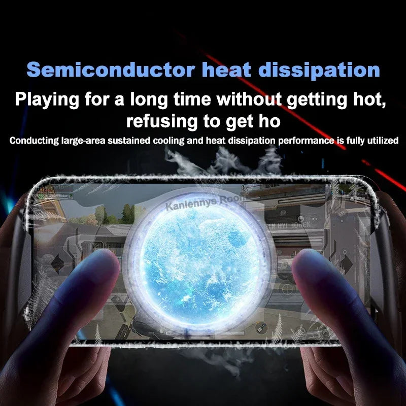 Controlador de juegos con radiador para teléfono móvil JK01S Semiconductor 2 en 1, enfriador de juegos con mango telescópico para IOS y Android.