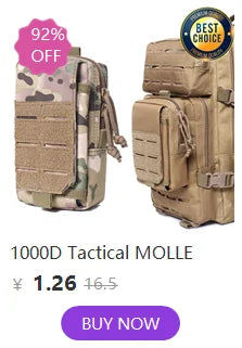 Bolsa para Talkie 1000D para caza al aire libre, bolsa táctica deportiva Molle de nailon para Radio, soporte para Walkie Talkie, bolsillo para revista Mag