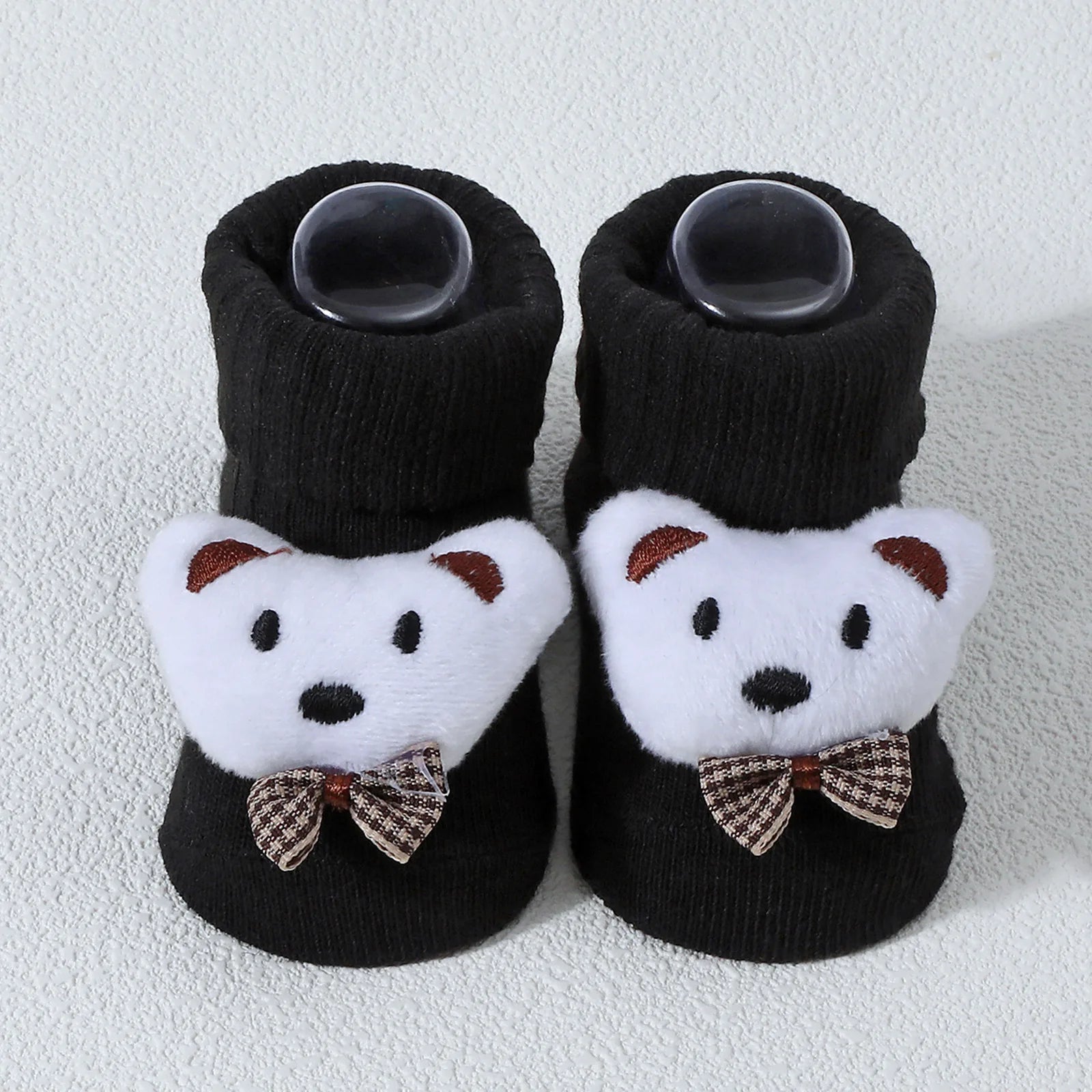 Calcetines bonitos de dibujos animados de oso, León, Panda, calcetines de bebé para niños y niñas, calcetines de tubo sólidos de algodón suave para recién nacidos, calcetines para niños