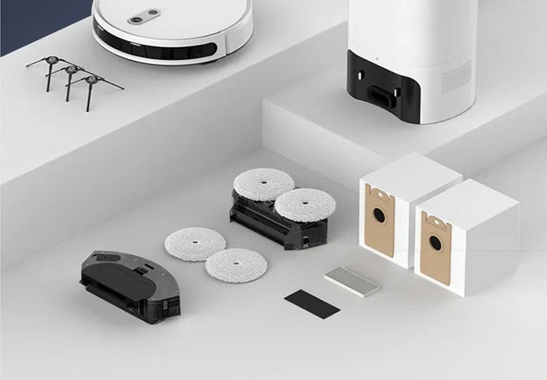 Robot Aspirador y Mopa Arnagar para Hogar Inteligente, Autovaciable, Control por APP, 12000Pa, VSLAM, 5200mAh, Bajo Ruido, para Limpieza de Alfombras