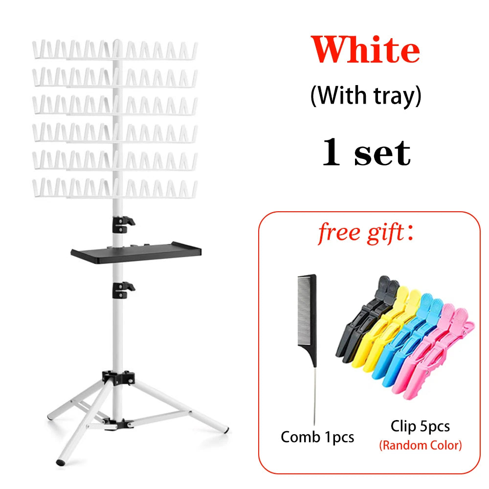 Nunify-estante para el cabello para trenzar, divisor de 144 clavijas para soporte separador, estante para el cabello trenzado, soporte de extensión de pie, colgador
